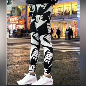 Nike Sportswear All-Over Print (AOP) Swoosh Leggings-medium-vintage/retro Style
